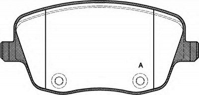 OPEN PARTS bpa077500 -  Комплект тормозных колодок, дисковый тормоз